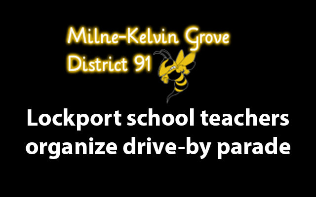 Lockport school teachers organize drive-by parade