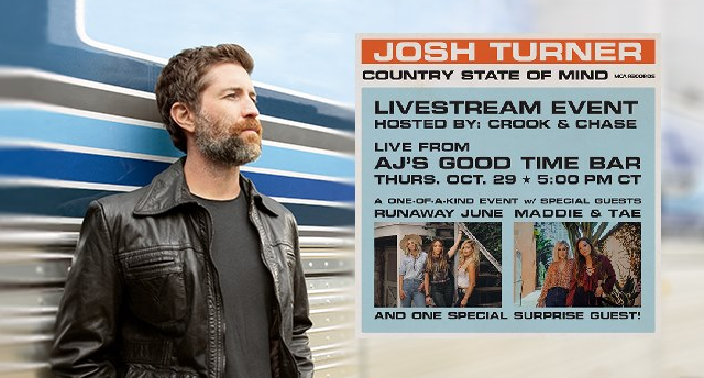 Josh Turner Livestream Concert will Feature Runaway June Along with Maddie & Tae Thursday