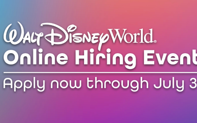 Disney World Hosting an Online Hiring Event Now