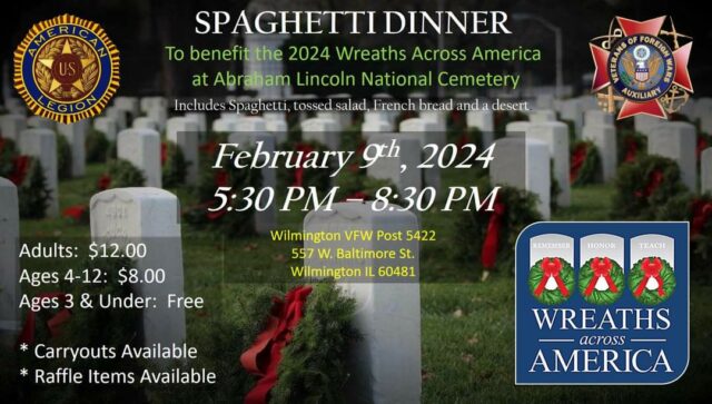 <h1 class="tribe-events-single-event-title">Spaghetti Dinner to benefit Wreaths Across America-Abraham Lincoln National Cemetery</h1>